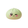 Dumpling Squishy Pistaasinvihreä Silmänisku puristettuna kädessä