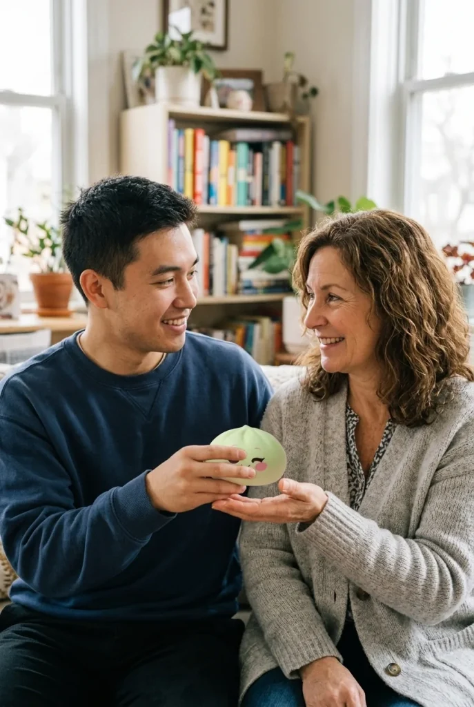 Dumpling Squishy Pistaasinvihreä Silmänisku lahjaideana
