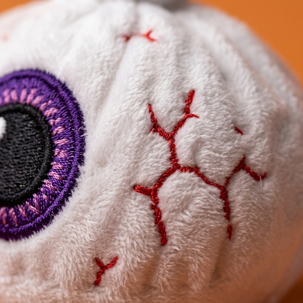 Dumpling Squishy Halloween Silmä makrokuva vaahdon pinnasta