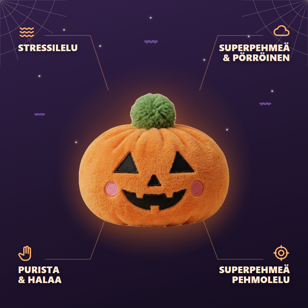 Halloween Kurpitsa Dumpling Squishy infografiikka: tärkeimmät edut