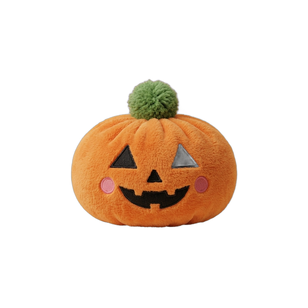 Halloween Kurpitsa Dumpling Squishy puristettuna kädessä
