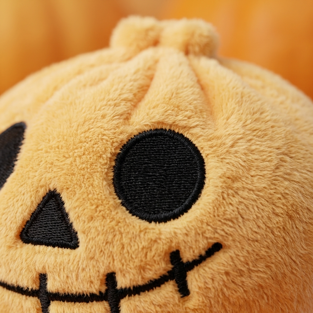 Squishy Dumpling Luuranko Halloween Hymyilevä makrokuva vaahdon pinnasta