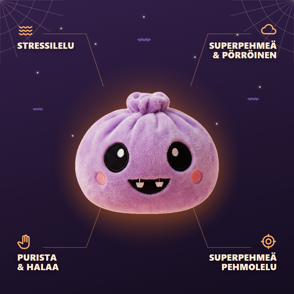 Squishy Dumpling Vampire Halloween Violetti infografiikka: tärkeimmät edut