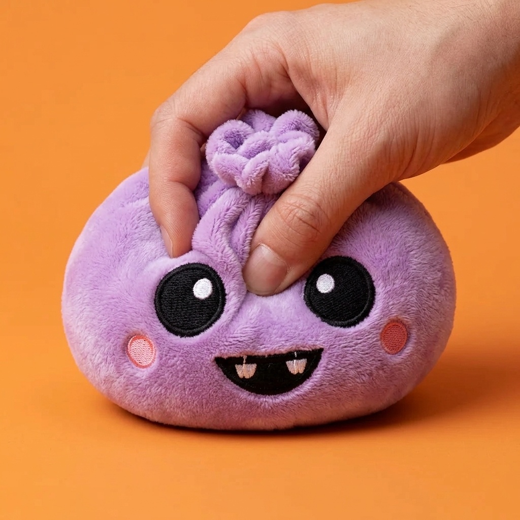 Squishy Dumpling Vampire Halloween Violetti slow rise -efekti toiminnassa
