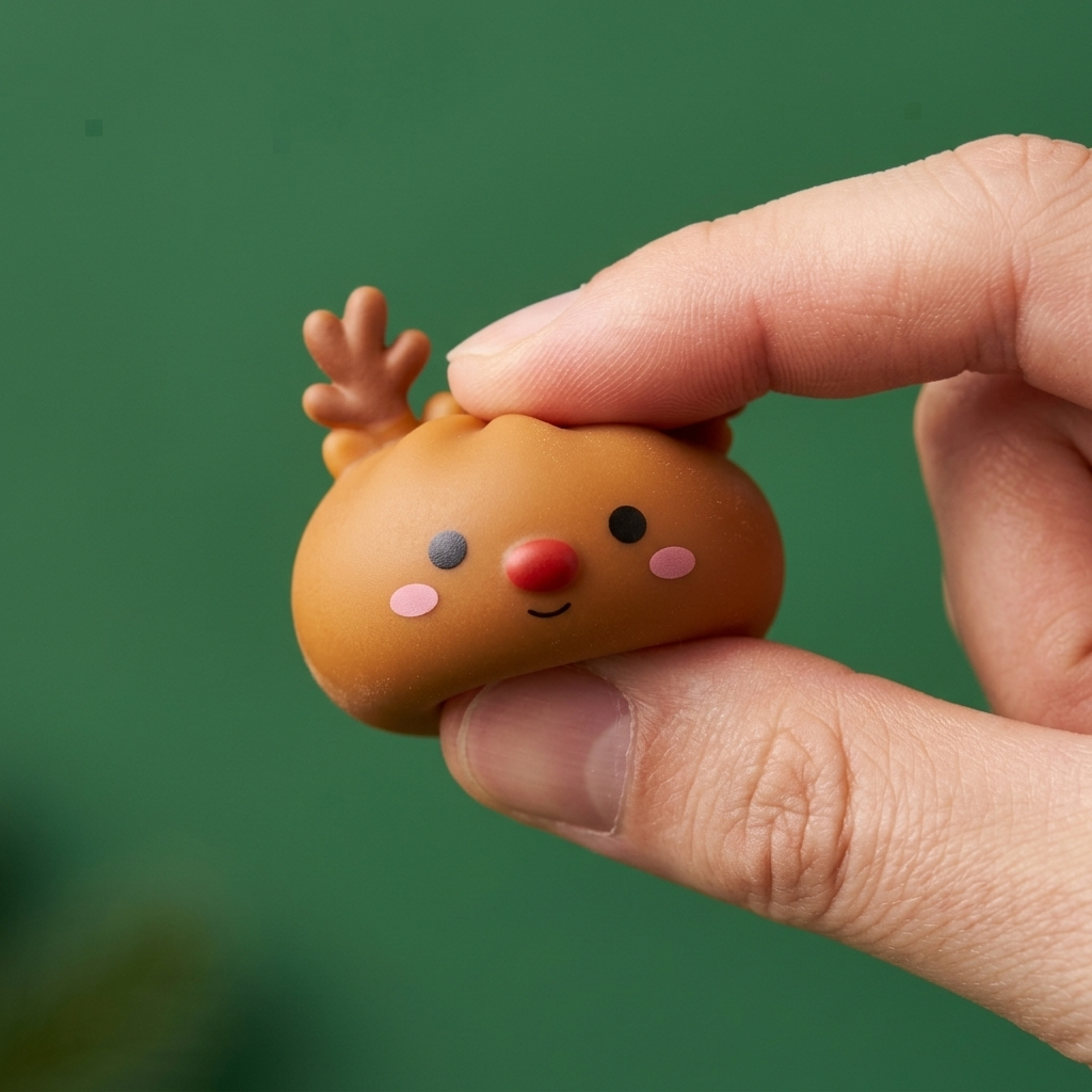 Mochi Dumpling Squishy Joulukalenteri Piparkakku 24 kpl puristettuna kädessä