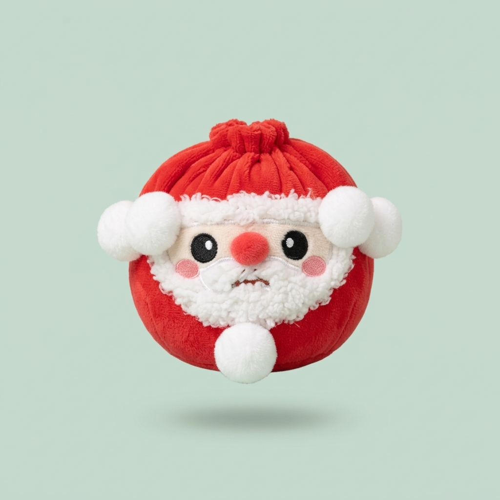 Squishy Dumpling Mystery Joulu -yllätyspehmo puristettuna kädessä