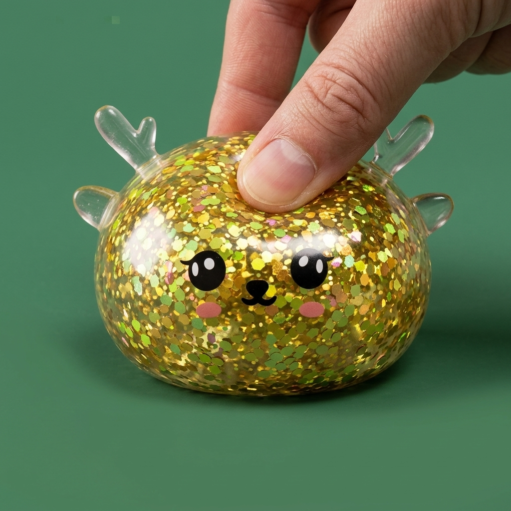Glitter Dumpling Squishy Mystery Poro slow rise -efekti toiminnassa