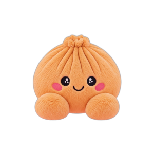 Squishy Dumpling Orange Mandariini puristettuna kädessä