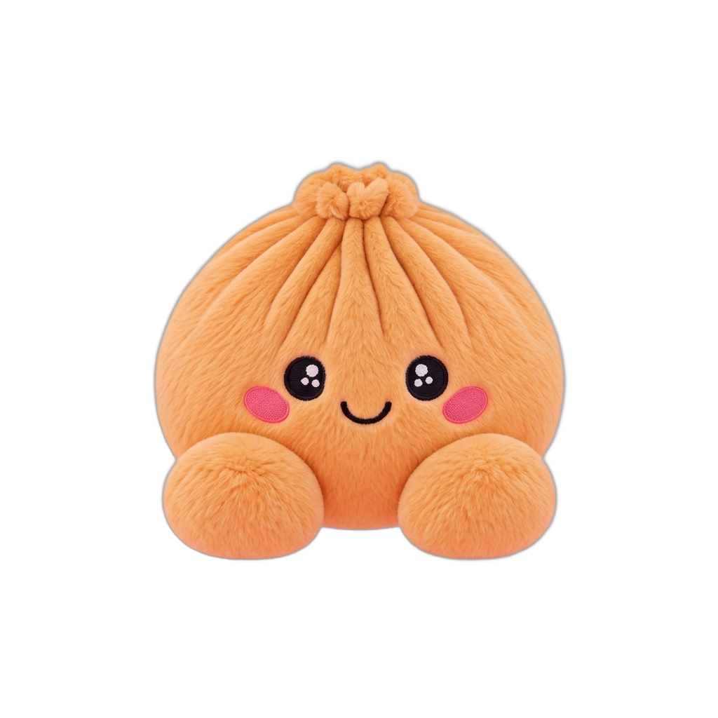 Squishy Dumpling Orange Mandariini puristettuna kädessä