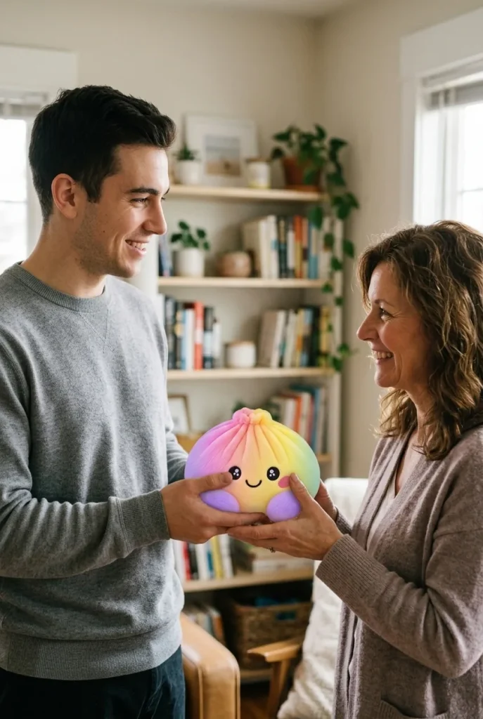 Rainbow Dumpling Squishy Pastellisävyt lahjaideana