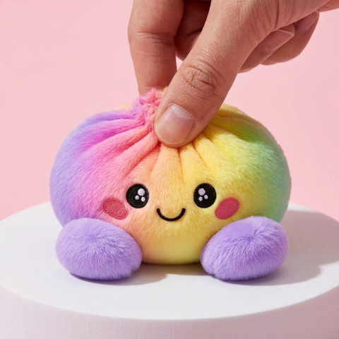 Rainbow Dumpling Squishy Pastellisävyt slow rise -efekti toiminnassa