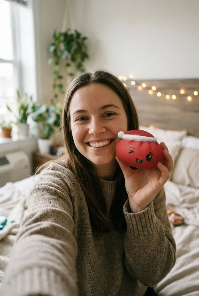 Dumpling Squishy Joulupipo Punainen arjen keskellä