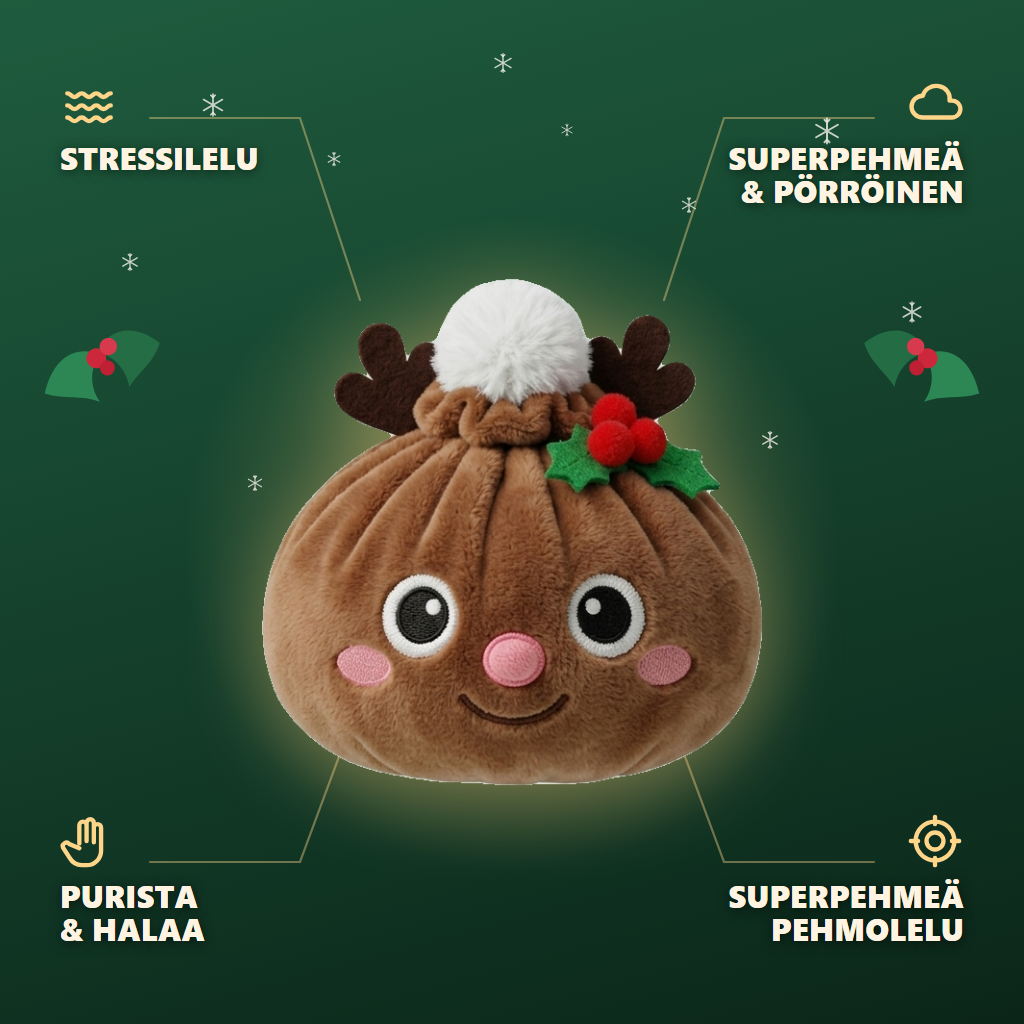 Reindeer Dumpling Squishy Jouluporo infografiikka: tärkeimmät edut