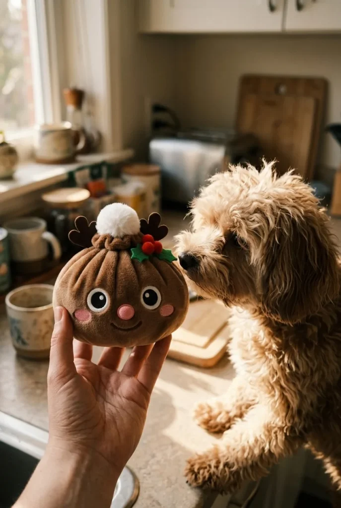 Reindeer Dumpling Squishy Jouluporo pehmolelun seurassa