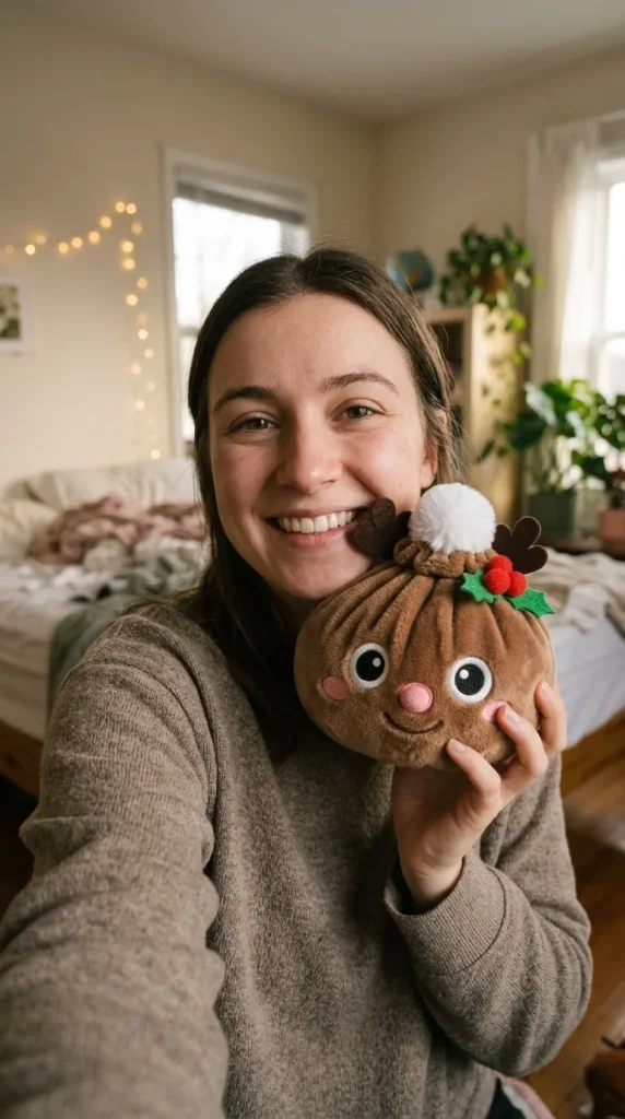 Reindeer Dumpling Squishy Jouluporo arjen keskellä