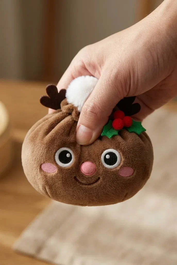 Reindeer Dumpling Squishy Jouluporo puristuksessa