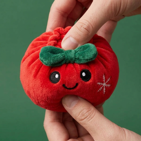 Squishy Dumpling Joulurusetti Punainen slow rise -efekti toiminnassa