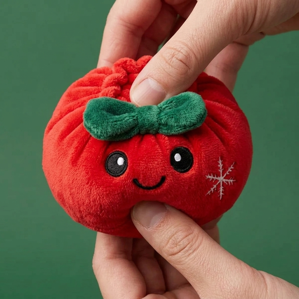 Squishy Dumpling Joulurusetti Punainen slow rise -efekti toiminnassa