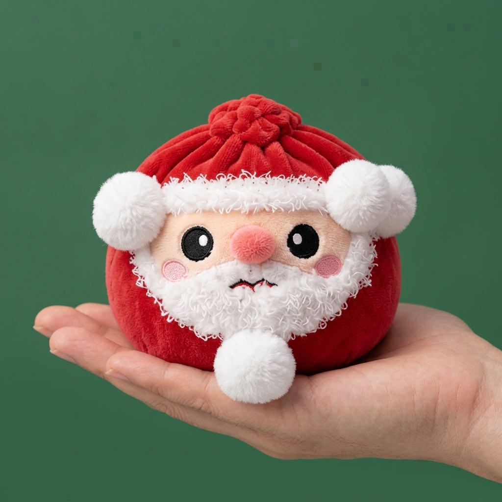 Squishy Dumpling Joulupukki kädessä — kokovertailu