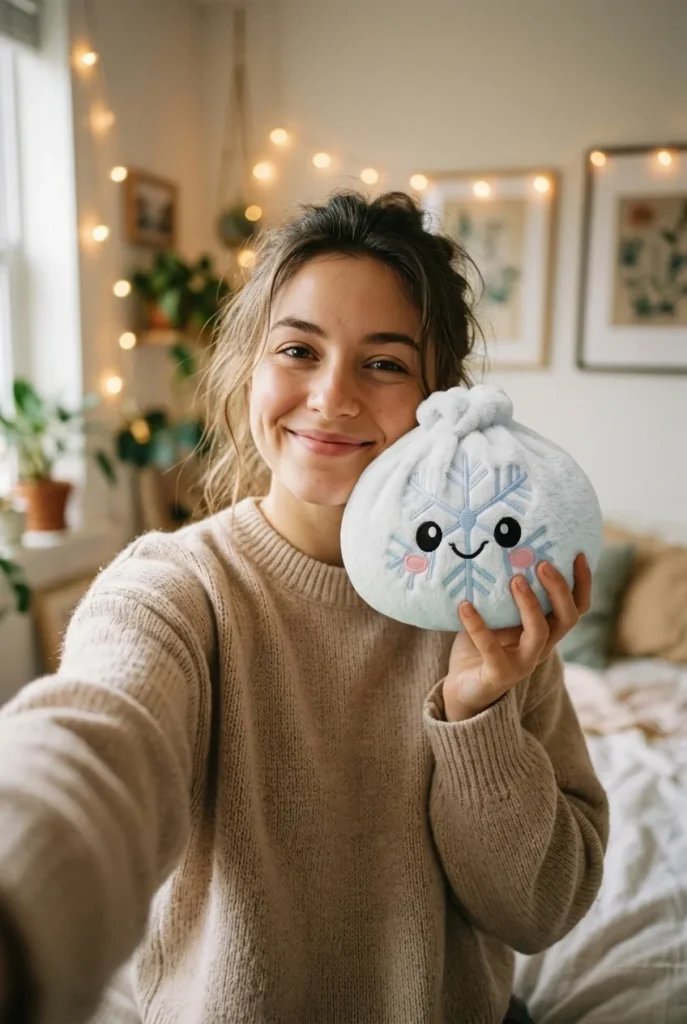 Snowflake Dumpling Squishy Talvi arjen keskellä