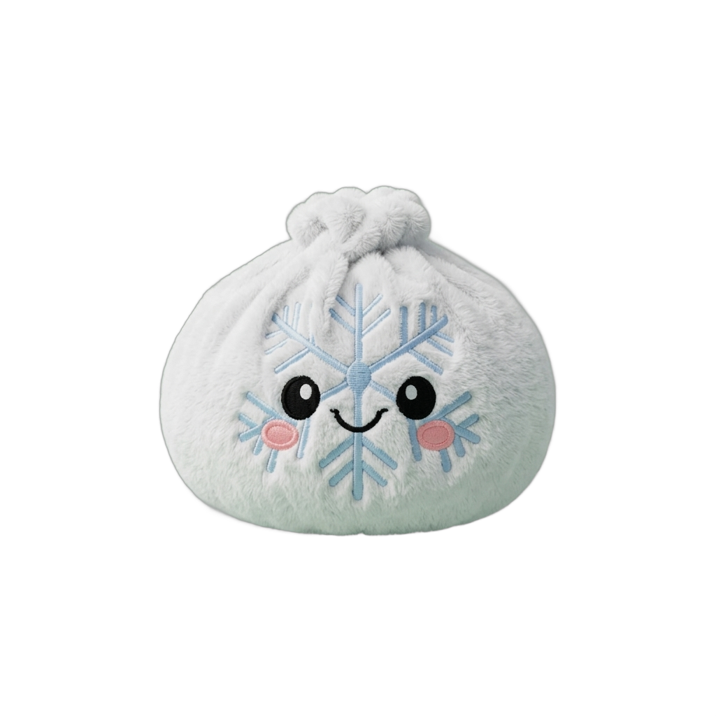 Snowflake Dumpling Squishy Talvi puristettuna kädessä