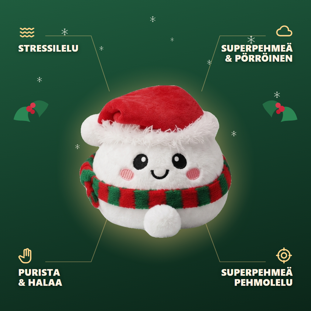 Dumpling Squishy Lumiukko Joulupipossa infografiikka: tärkeimmät edut