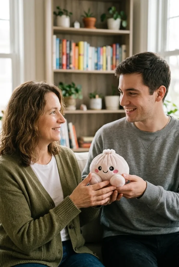 Vaahtokarkki Squishy Dumpling Pehmolelu Valkoinen lahjaideana