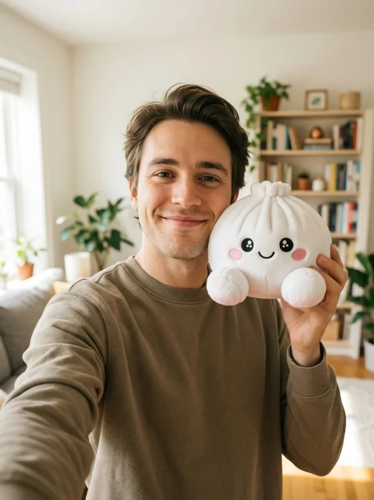 Vaahtokarkki Squishy Dumpling Pehmolelu Valkoinen arjen keskellä