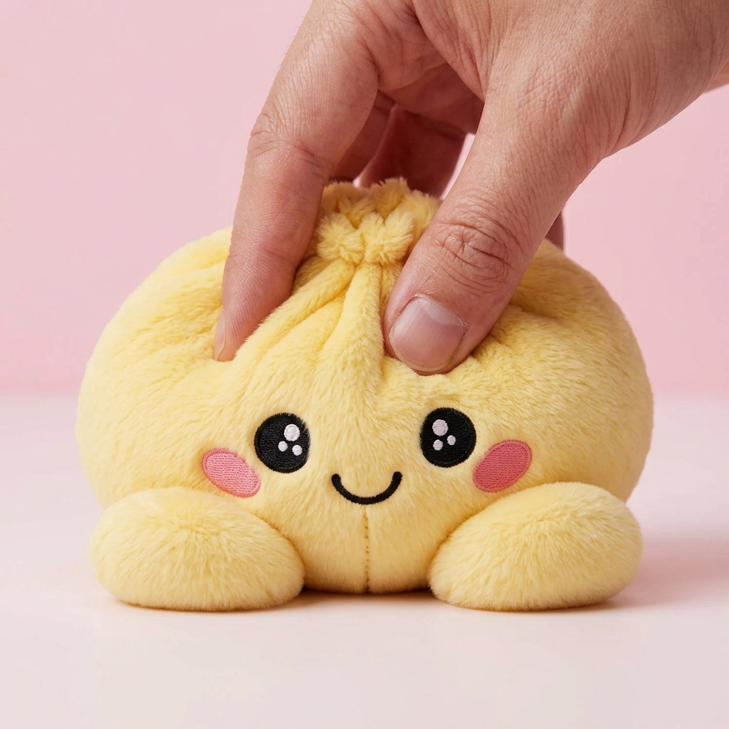 Dumpling Squishy Sitruunankeltainen slow rise -efekti toiminnassa